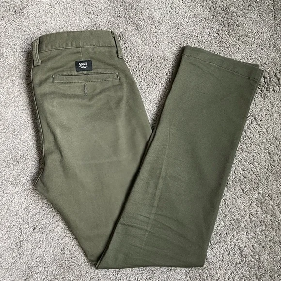 Vans Authentic Chino Green 30 Waist 32 Length - Picture 5 of 6